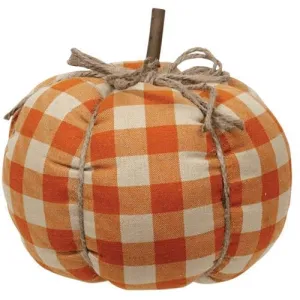 ' Large Orange Buffalo Check Pumpkin (Pack of 2)