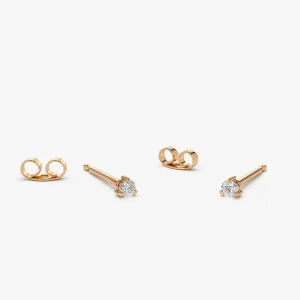 0.05CTW Diamond Solitaire Stud Earrings