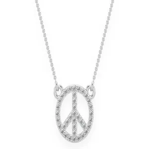 0.15CTW Peace Necklace Pendant