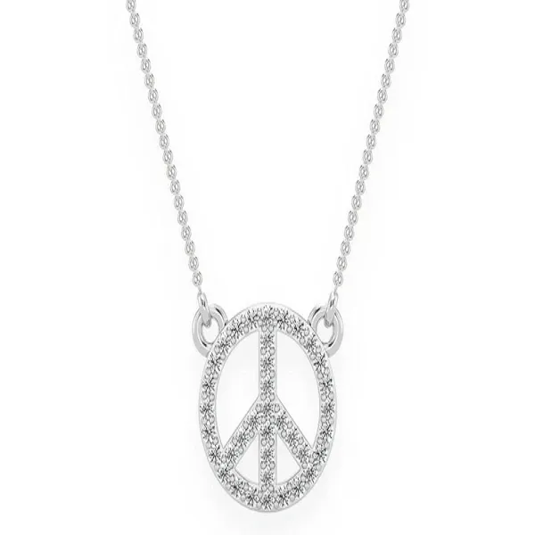 0.15CTW Peace Necklace Pendant