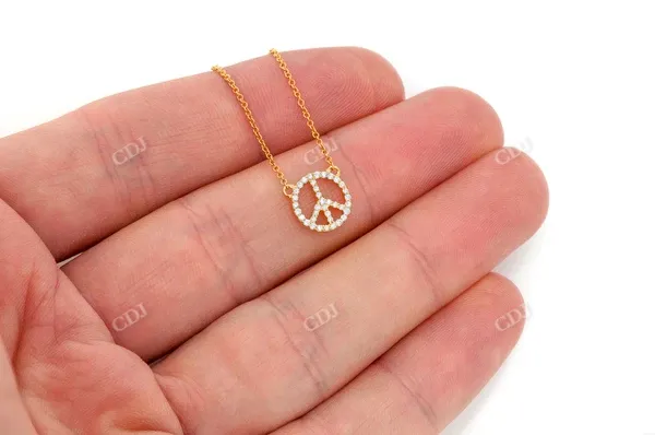 0.15CTW Peace Necklace Pendant