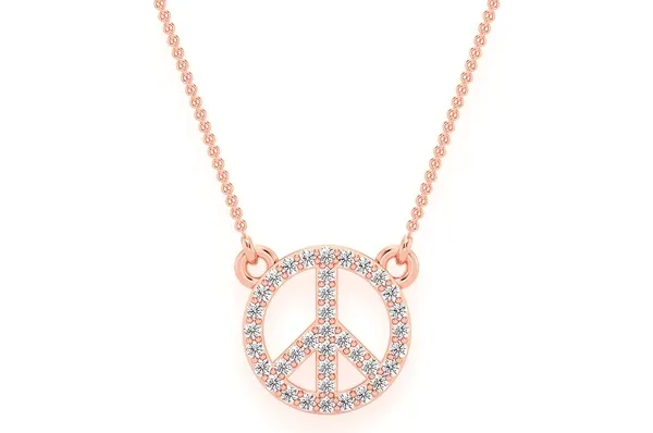 0.15CTW Peace Necklace Pendant