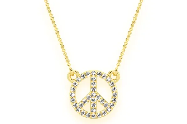 0.15CTW Peace Necklace Pendant