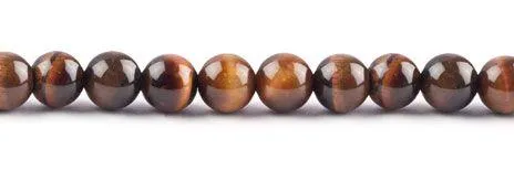 12mm Red Tiger Eye  Round with 2.5mm Hole (aprox 16)