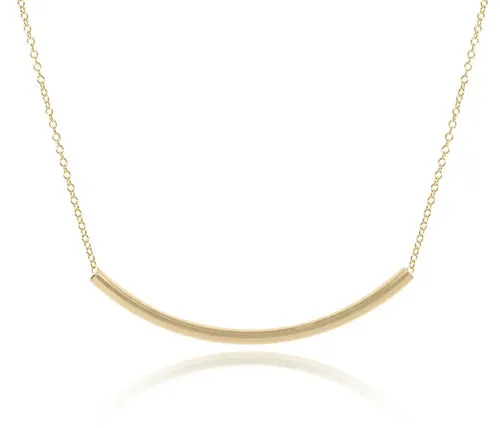 16" Necklace Gold - Bliss Bar Smooth