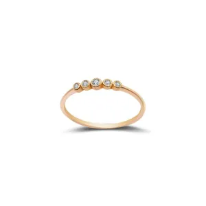 18k Gold Polka Dot Diamond Ring