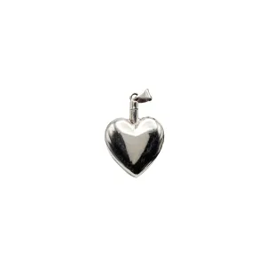 3D Puff Heart Pendant (Silver)