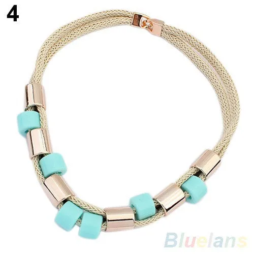 All-Match Rope Choker Bib Statement Necklace  (1S5U 6O86)