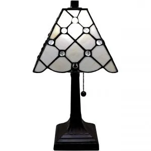 Amora Lighting AM213TL08B Tiffany Style Mission Jeweled Table Lamp 15" Tall