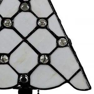 Amora Lighting AM213TL08B Tiffany Style Mission Jeweled Table Lamp 15" Tall