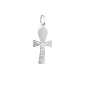 Ankh Jesus Crucified Pendant (Silver)