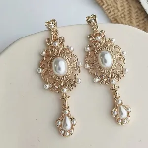 Antique Gold & Pearl Earrings