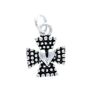 Beaded Love Cross Charm