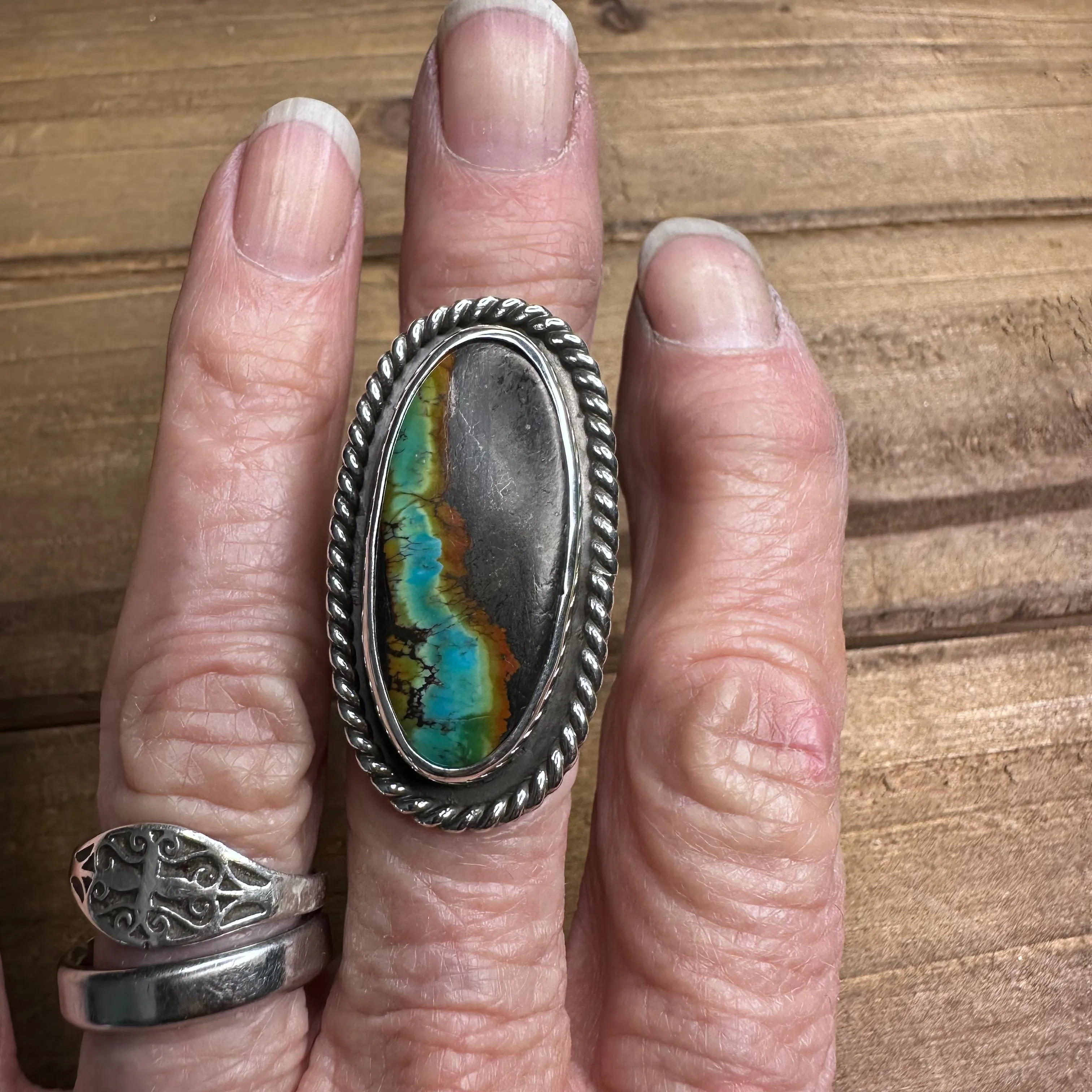 Blackjack turquoise ring