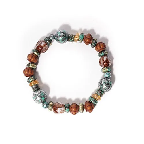 Bohemian Multi Beaded Stretch Bracelet