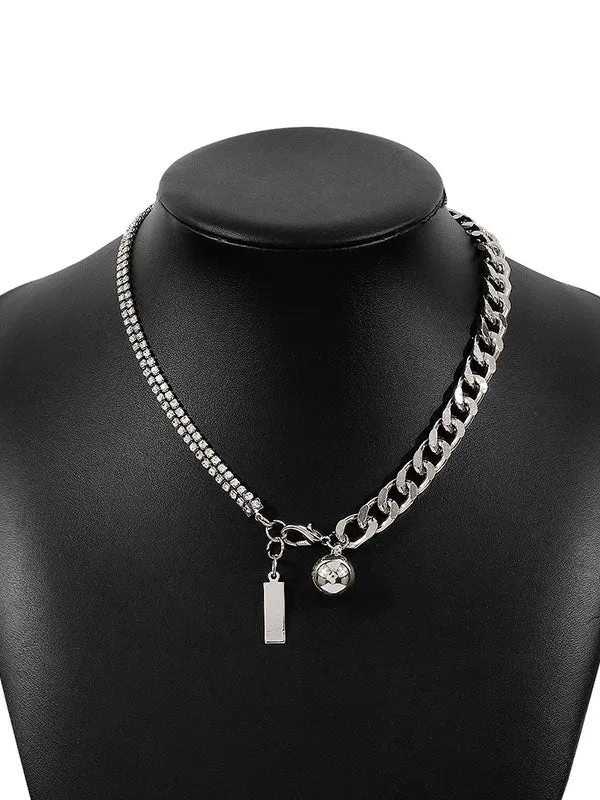 Chains Geometric Rhine Stones Necklaces Accessories