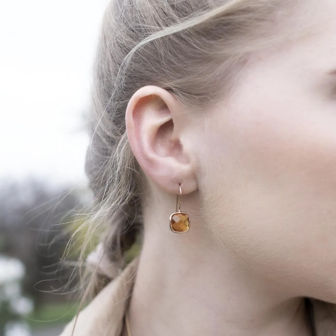 Citrine Earrings | Silver