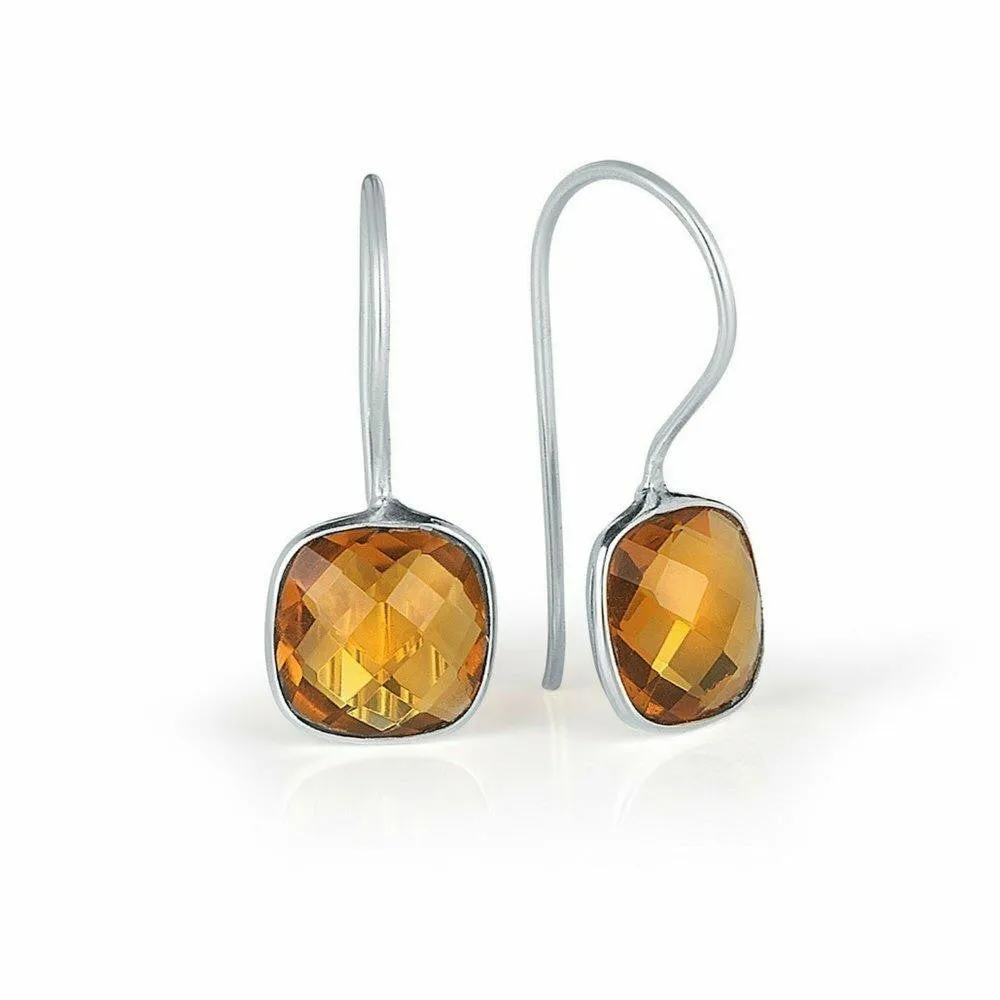 Citrine Earrings | Silver