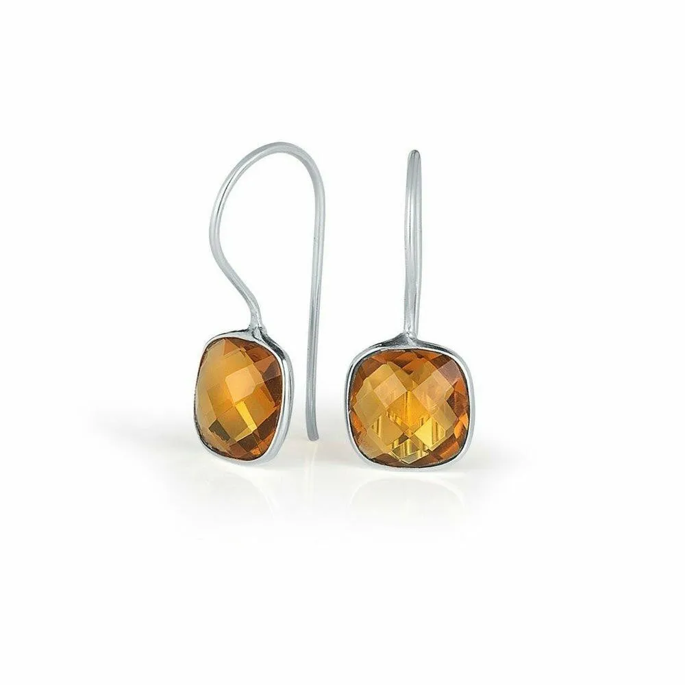 Citrine Earrings | Silver