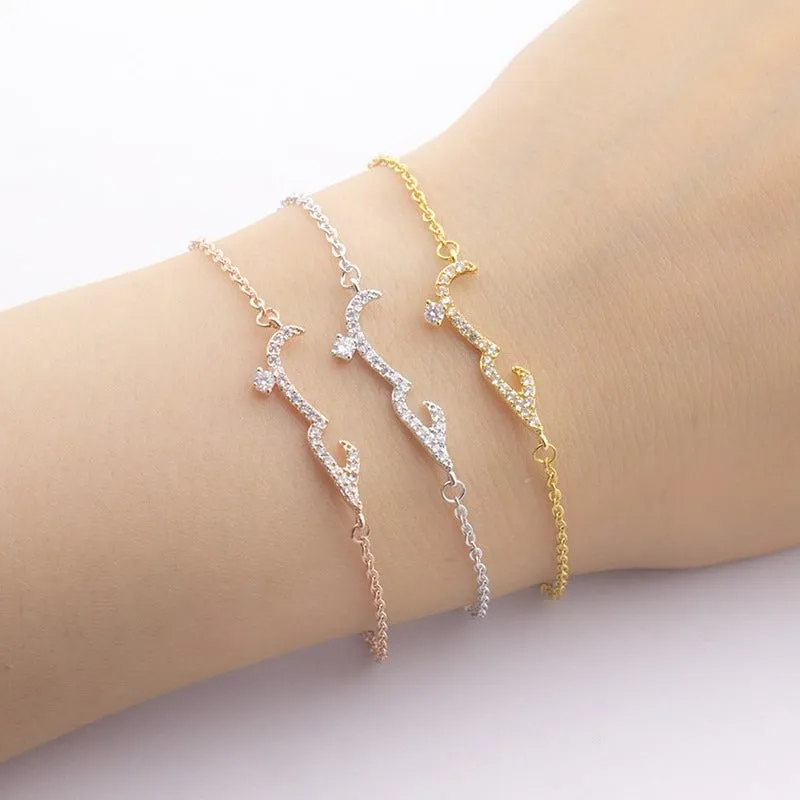 Declaration of Love Crystal Chain Bracelet