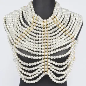 Faux Pearl Body Chain