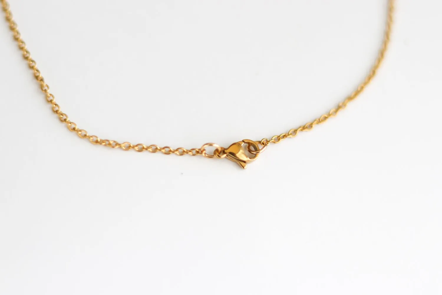 Gold cross necklace for men, stainless steel chain necklace