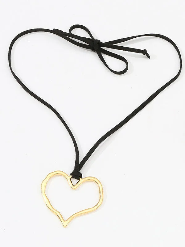 Heart Shape Hollow Necklaces Accessories