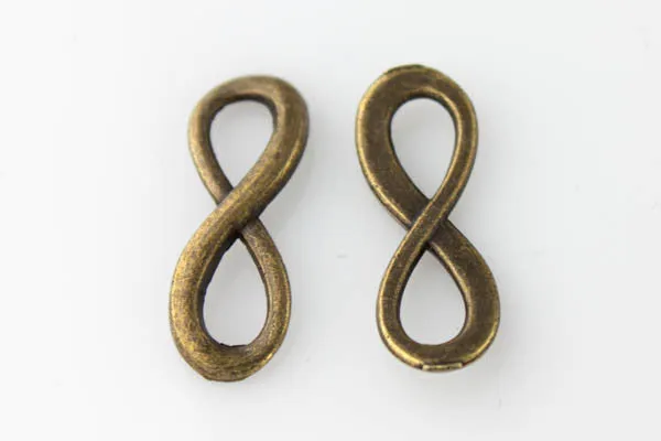 Infinity Shape Link or Charm - Antique Bronze