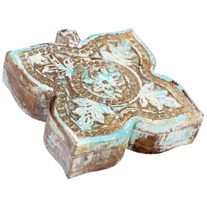 Jewelry box Alexandra House Living Blue Grey Mango wood