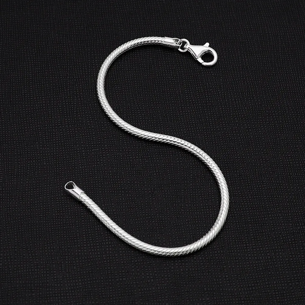 Men's Italian 3.3mm Snake Chain Bracelet | 925 Sterling Silver for Men & Women