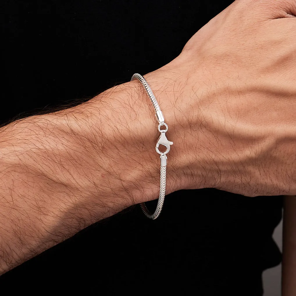 Men's Italian 3.3mm Snake Chain Bracelet | 925 Sterling Silver for Men & Women