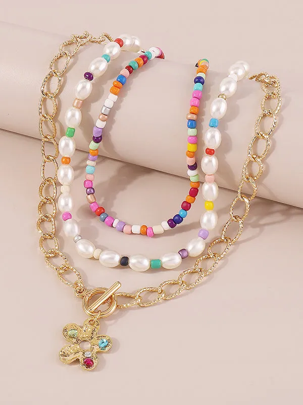 Multi-Colored Dainty Necklace Necklaces Accessories