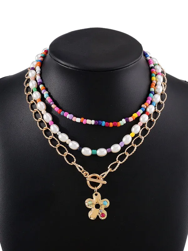 Multi-Colored Dainty Necklace Necklaces Accessories