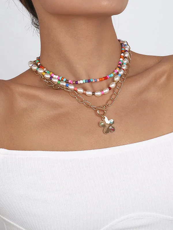 Multi-Colored Dainty Necklace Necklaces Accessories