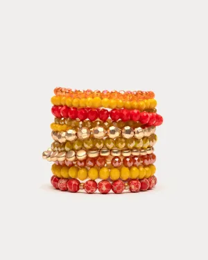 Palm Springs Beaded Stacked Bracelet