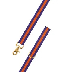 Purple & Orange Grosgrain Ribbon Dog Leash