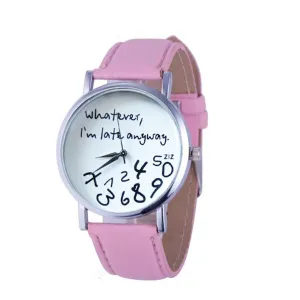 Quartz Leather Wrist Watch For Women