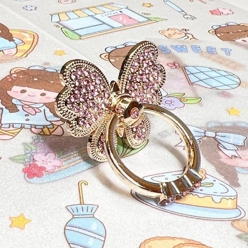 Rotating Butterfly Finger Ring Stand Holder For Cell Phone