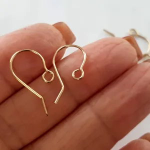 Shepherds Hook [1 Pair] Handmade Earring Wires Gold-Filled 14k | GF-023EH | Jewellery Making Supply