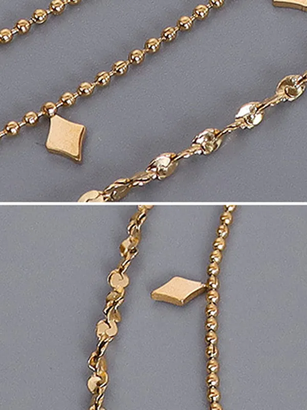 Simple Alloy Geometric Necklaces Accessories