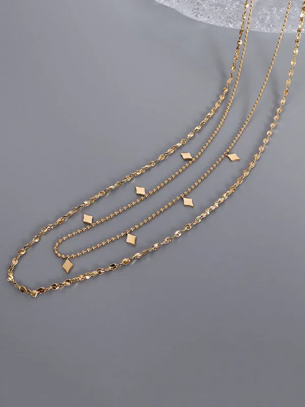 Simple Alloy Geometric Necklaces Accessories