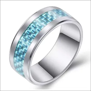 Sky Light Carbon Fiber Stainless Steel Ring