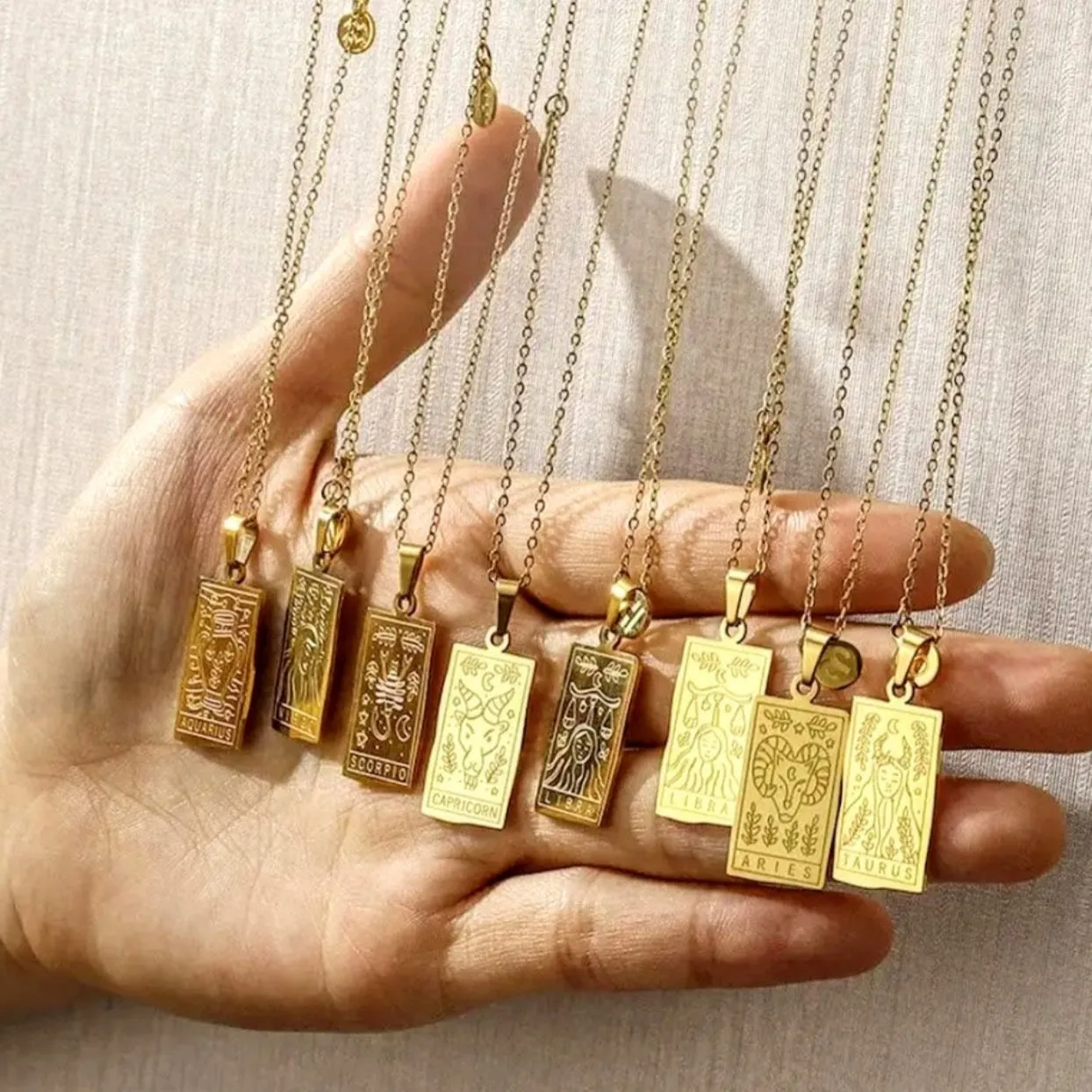 STAR SIGNS - GOLD WATERPROOF PENDANT/S NECKLACES