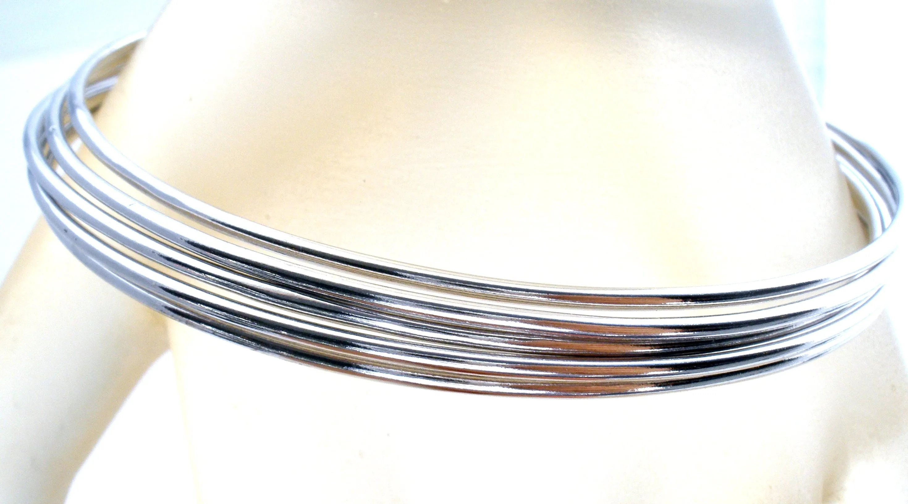 Sterling Silver Bangle Bracelets Set of 5