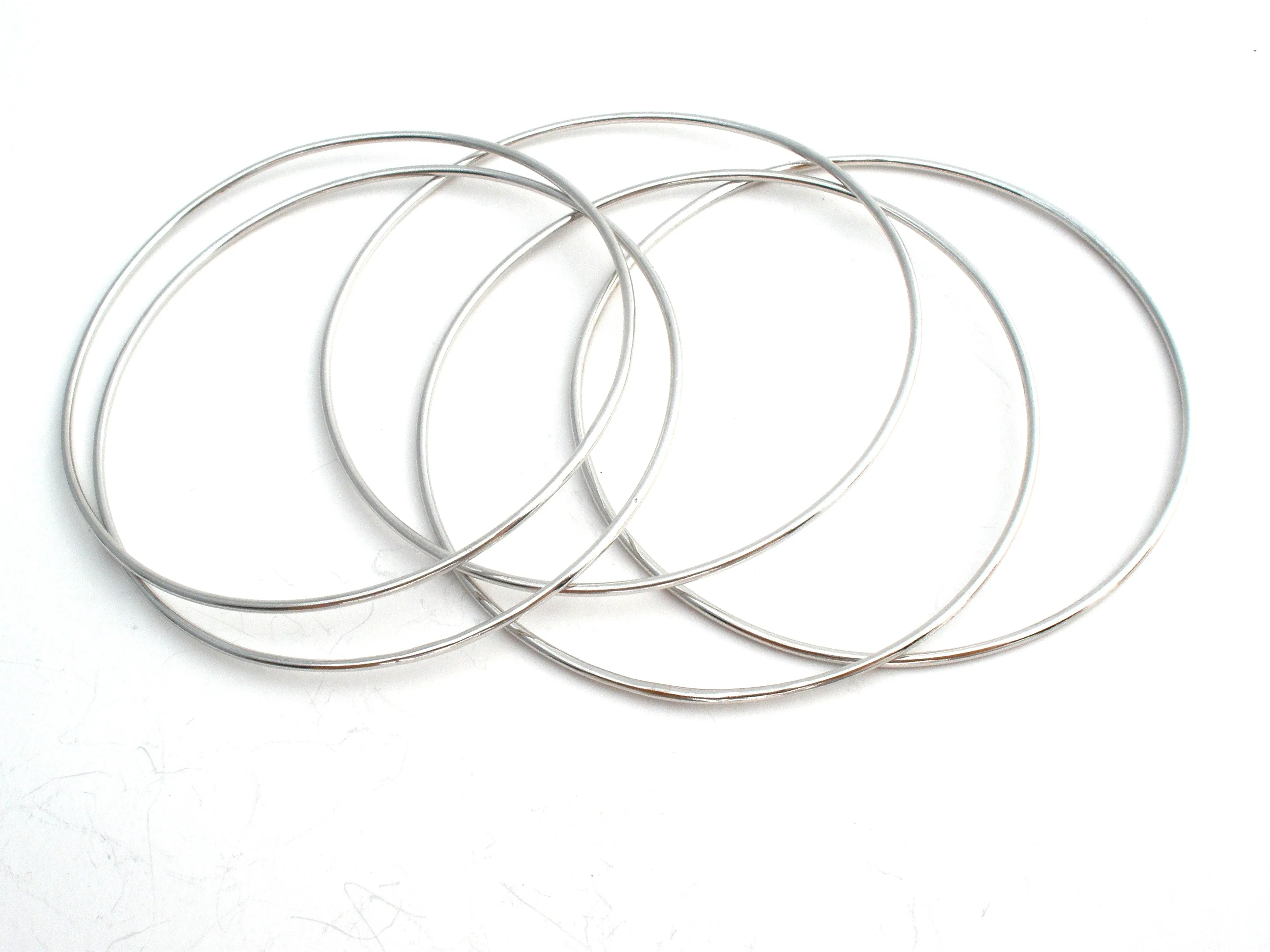 Sterling Silver Bangle Bracelets Set of 5