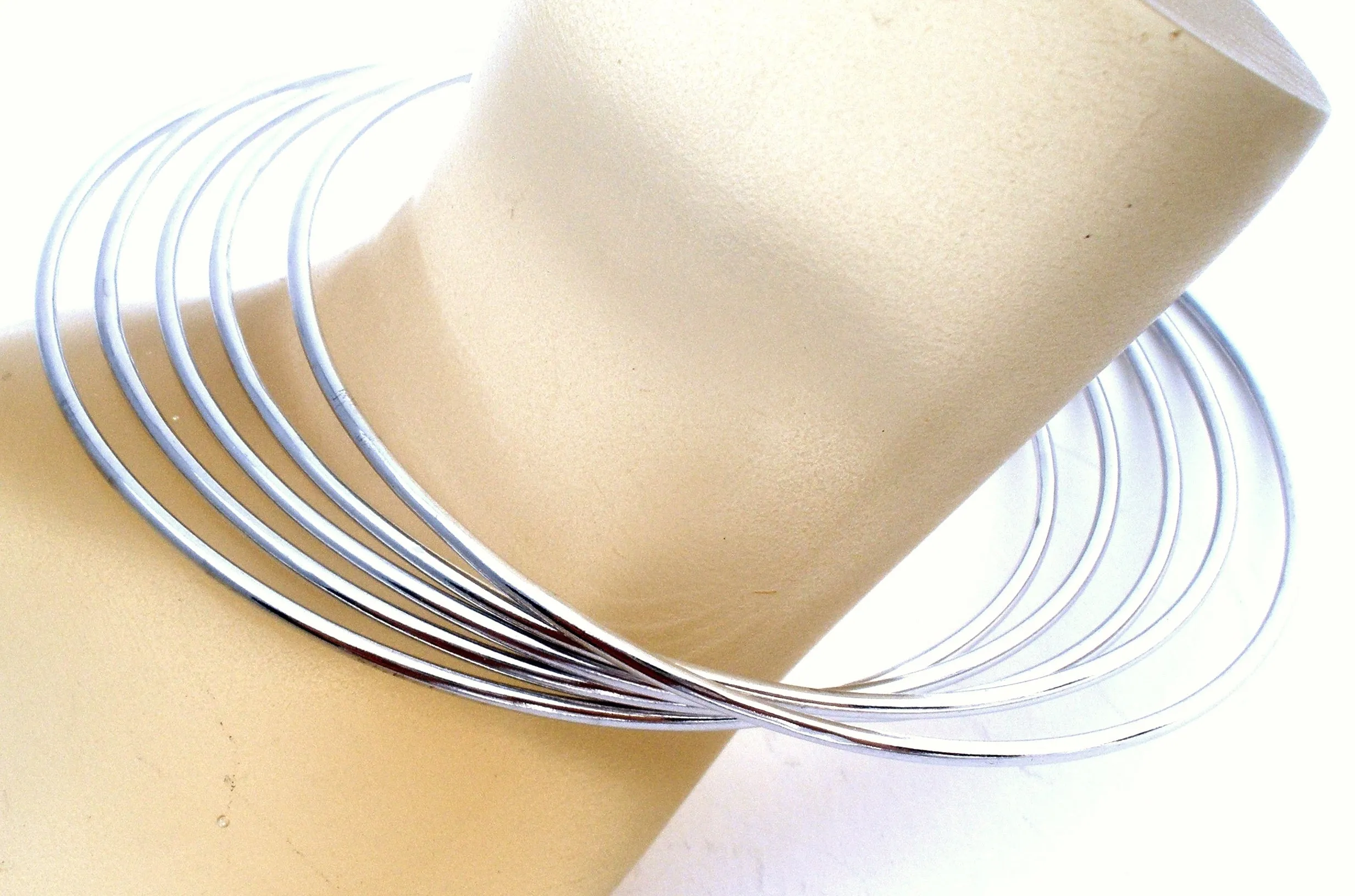 Sterling Silver Bangle Bracelets Set of 5