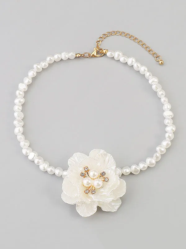 Three-Dimensional Flower Necklaces Accessories