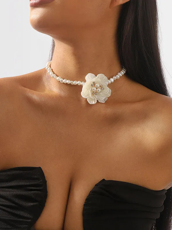 Three-Dimensional Flower Necklaces Accessories