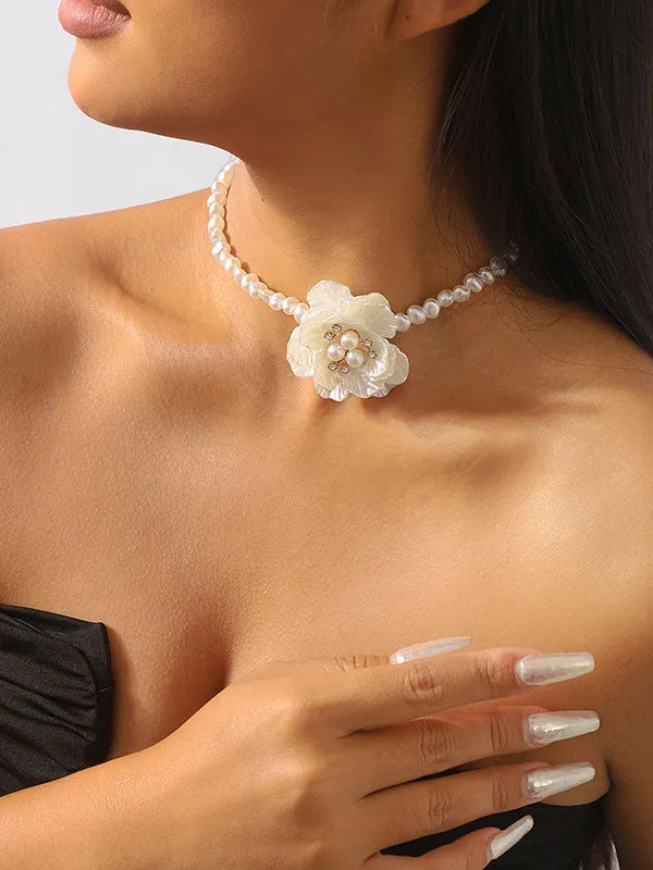 Three-Dimensional Flower Necklaces Accessories