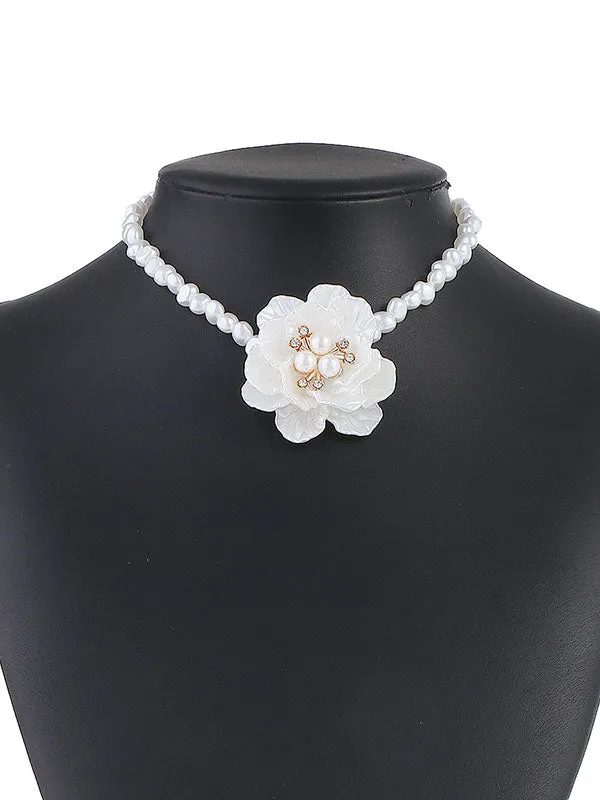 Three-Dimensional Flower Necklaces Accessories